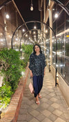 Blue Kaftan Top with Dhoti - view 3