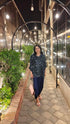 Blue Kaftan Top with Dhoti - view 3