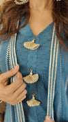 Blue Kurta Jacket Set