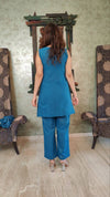 Blue Kurta Jacket Set