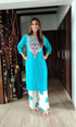 Blue Kurta Pallazo Set