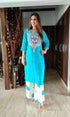Blue Kurta Pallazo Set