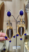 Blue Leaf Earrings - view 4