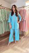 Blue Piano Kurti Pant Set - view 3