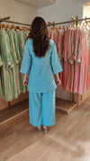Blue Piano Kurti Pant Set - view 6