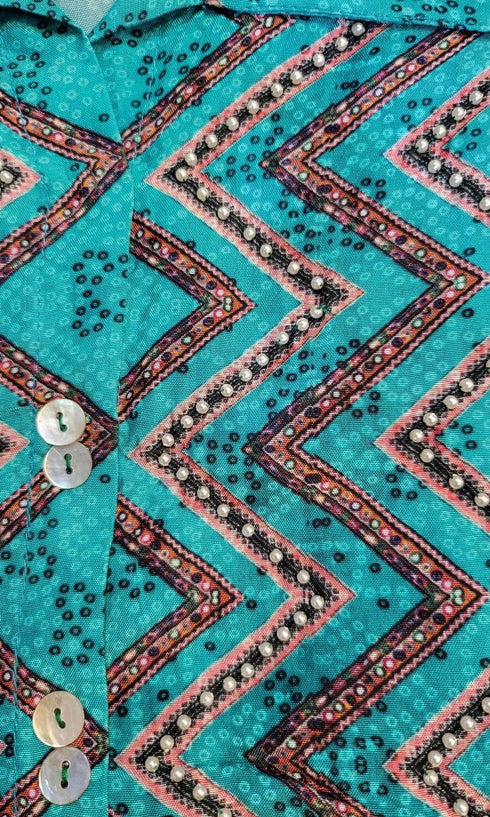 Blue Zig Zag Coord Set