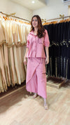 Blush Pink Flap Pant Ribbon Coord Set - view 5
