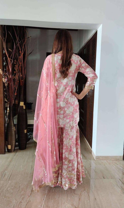 Blush Pink Sharara Set