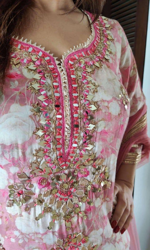 Blush Pink Sharara Set