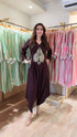 Brown A-line Embroidered Jumpsuit - view 2