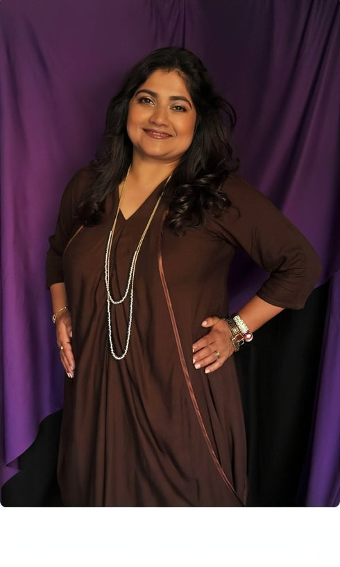 Brown Butterfly Dress