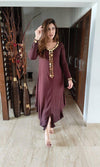 Brown Gold Dress