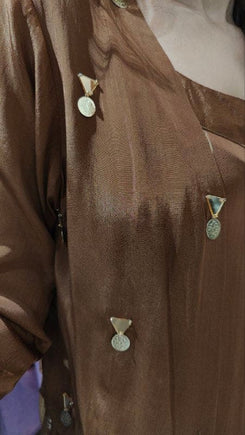 Brown Gold Jumpsuit with Jacket - view 4
