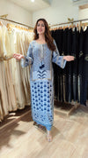 Celebrity Blue Long Kurta Set - view 3
