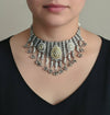 Classic Silver Oxidized Choker Necklace - view 2