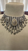 Classic Silver Oxidized Choker Necklace - view 4
