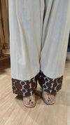 Cream Brown Leather Patchwork Farshi Set - view 7