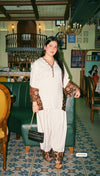 Cream Brown Leather Patchwork Farshi Set - view 9