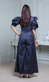 Dark Blue Puffy Sleeved Jumpsuit