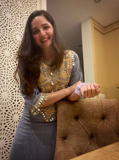 Denim Gold Kaftan Dress - view 22