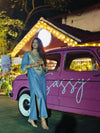 Denim Gold Kaftan Dress - view 37