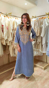 Denim Gold Kaftan Dress - view 4