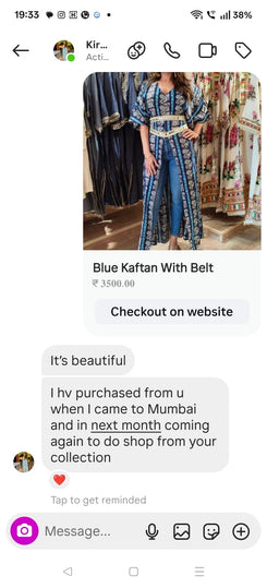 Denim Gold Kaftan Dress - view 43