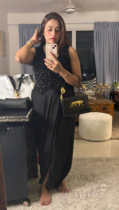 Black Dhoti - Only Bottom