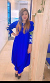 Royal Blue Embroidery Jumpsuit