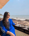 Royal Blue Embroidery Jumpsuit - view 33