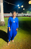 Royal Blue Embroidery Jumpsuit - view 40