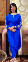 Royal Blue Embroidery Jumpsuit - view 43