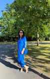 Royal Blue Embroidery Jumpsuit - view 44