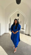 Royal Blue Embroidery Jumpsuit - view 45