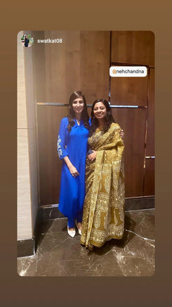 Royal Blue Embroidery Jumpsuit - view 46