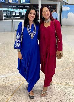 Royal Blue Embroidery Jumpsuit - view 54