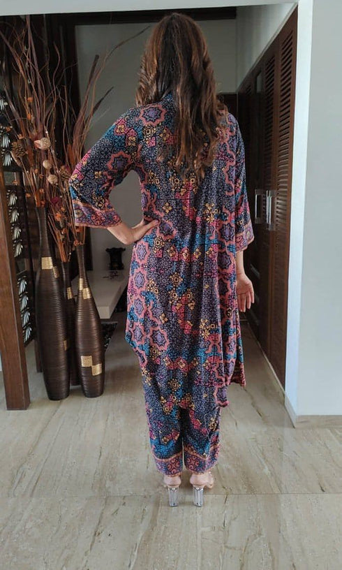 Drape Top and Pant Coord Set