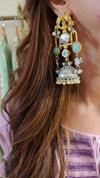 Dual Tone Green Bird Jumka - view 3