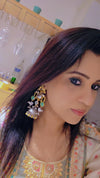 Dual Tone Green Bird Jumka - view 8