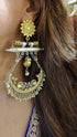Dual Tone Peacock Pearl Earring - view 10