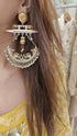 Dual Tone Peacock Pearl Earring - view 17