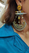 Dual Tone Peacock Pearl Earring - view 18