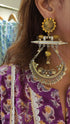 Dual Tone Peacock Pearl Earring - view 21