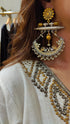 Dual Tone Peacock Pearl Earring - view 2