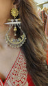 Dual Tone Peacock Pearl Earring - view 7