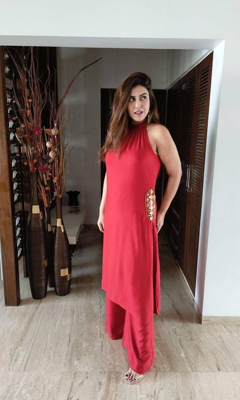 Electric Maroon Coord Set