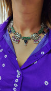 Elephant Temple Necklace with Pearl Drops - view 3