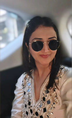 Embroidered Ivory White Kaftan Dress - view 12