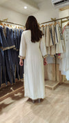Embroidered Ivory White Kaftan Dress - view 19
