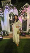 Embroidered Ivory White Kaftan Dress - view 26